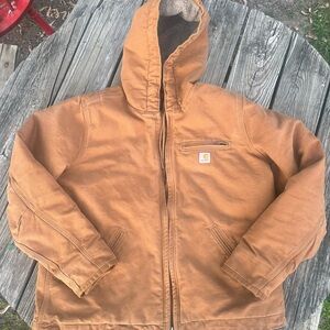 Carhartt Tan Hooded Utility Jacket